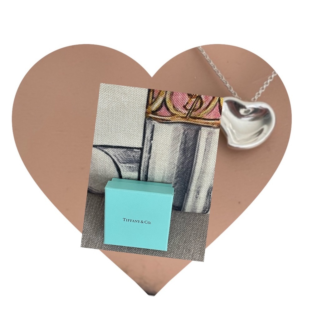 ⭐️COA⭐️TIFFANY & Co Silver 925 Elsa Peretti full Heart Necklace W/Box💯Authentic - Picture 6 of 7